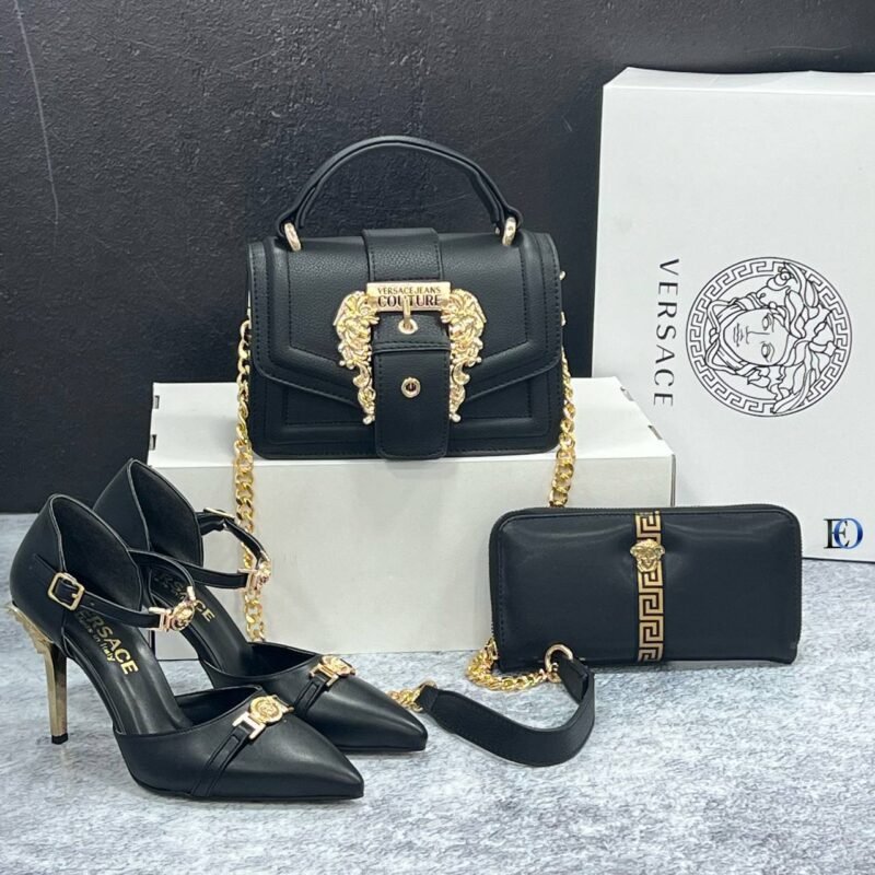 Versace Designers Pair (Bags, Purse, Heels) Multi Design Black - Image 2