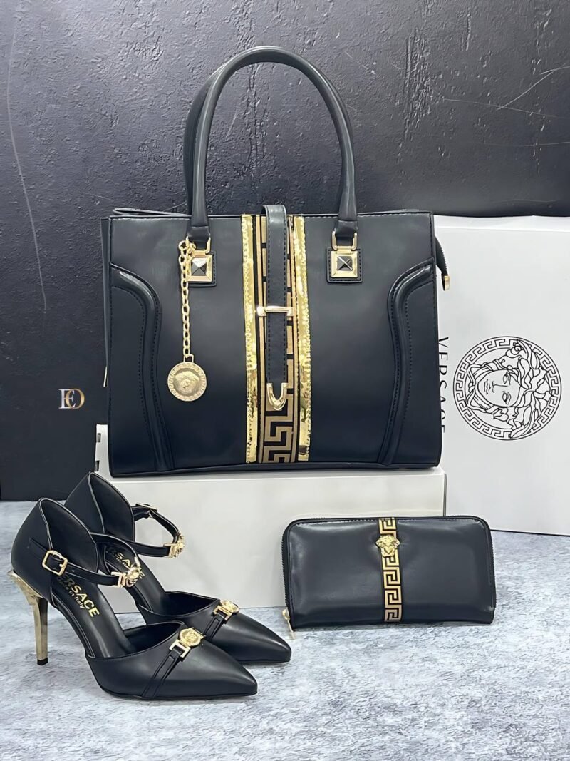 Versace Designers Pair (Bags, Purse, Heels) Multi Design Black - Image 5