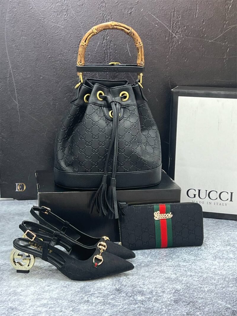 GUCCI Designer Pairs (Bags, Heels, Purse) Multi Designs Black - Image 2