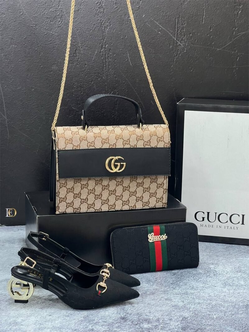 GUCCI Designer Pairs (Bags, Heels, Purse) Multi Designs Black - Image 3