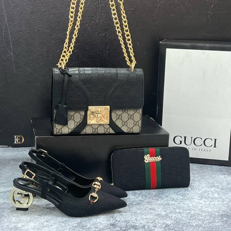 GUCCI Designer Pairs (Bags, Heels, Purse) Multi Designs Black - Image 4