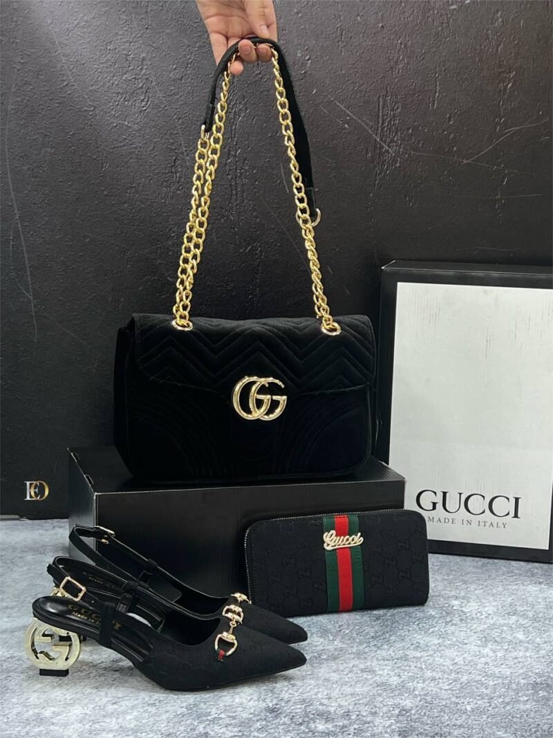 GUCCI Designer Pairs (Bags, Heels, Purse) Multi Designs Black - Image 6