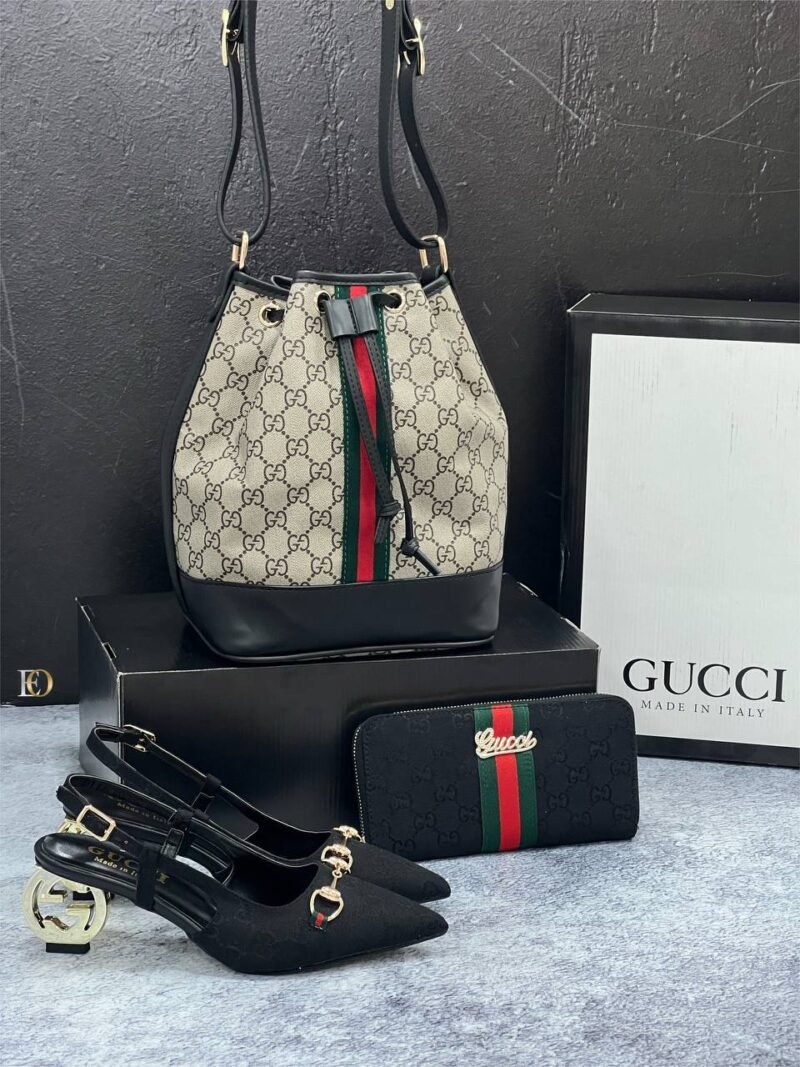 GUCCI Designer Pairs (Bags, Heels, Purse) Multi Designs Black - Image 7